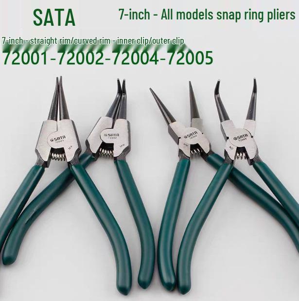 SATA Shida Tools Circlip Pliers for Shaft Hole Retaining Rings (Models: 72001, 72002, 72004, 72005) Model 72005