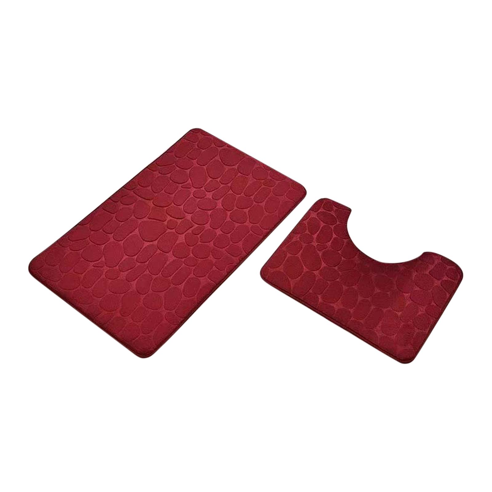 

Маленький коврик из кораллового флиса «Камешки», однотонный, простой в уходе, коврик для пола в ванной, коврик для ванной, крест One Size красный