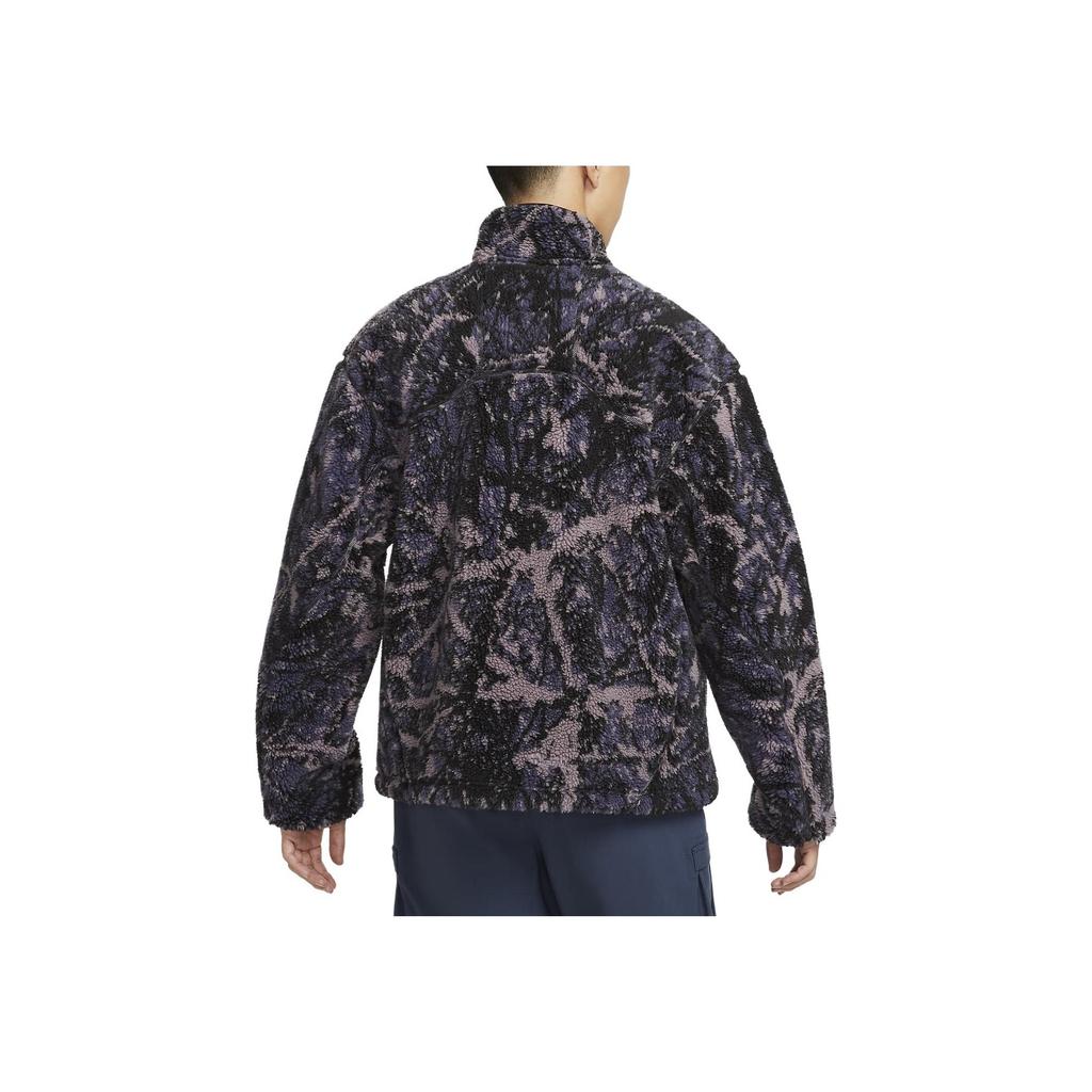 Nike ACG Therma-Fit Adv Canwell Glacier Comfortable Soft Loose Collar Fleece Jacket Men Jacket Dark-Purple Black White FZ8623-573