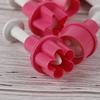 5Pcs Plastic Cookie Cutter Cake Mold Star Button Plum Heart Biscuit Sugarcraft
