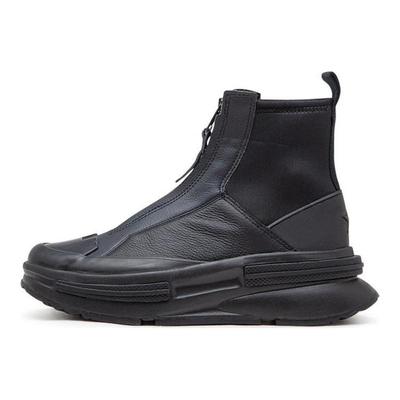 Run Star Legacy Faux Leather Comfort High-Top Lifestyle Casual Shoes Unisex Black
