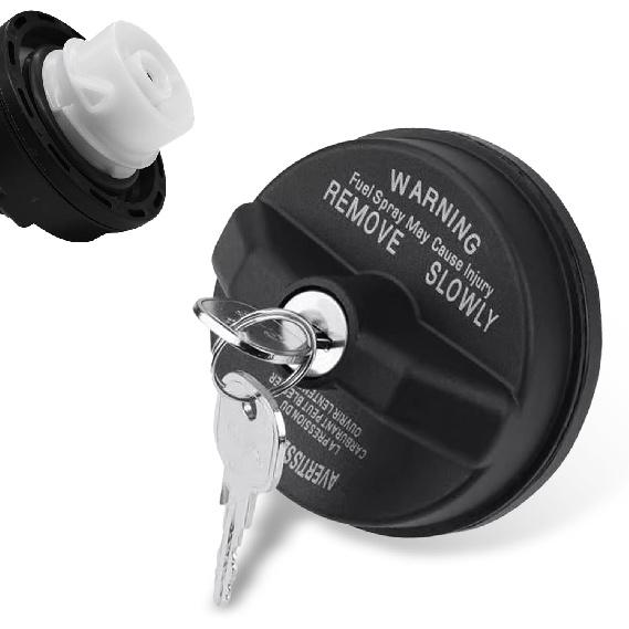 1 PC Car Locking Gas Cap, ABS Plastic Car Fuel Tank Cap Replacement, Lock Fuel Cap With 2 Keys, Compatible With Dodge, Jeep, Chrysler, Ram, OEM
