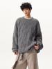 Unisex Autumn Retro Color Block Knit Sweater - College Style