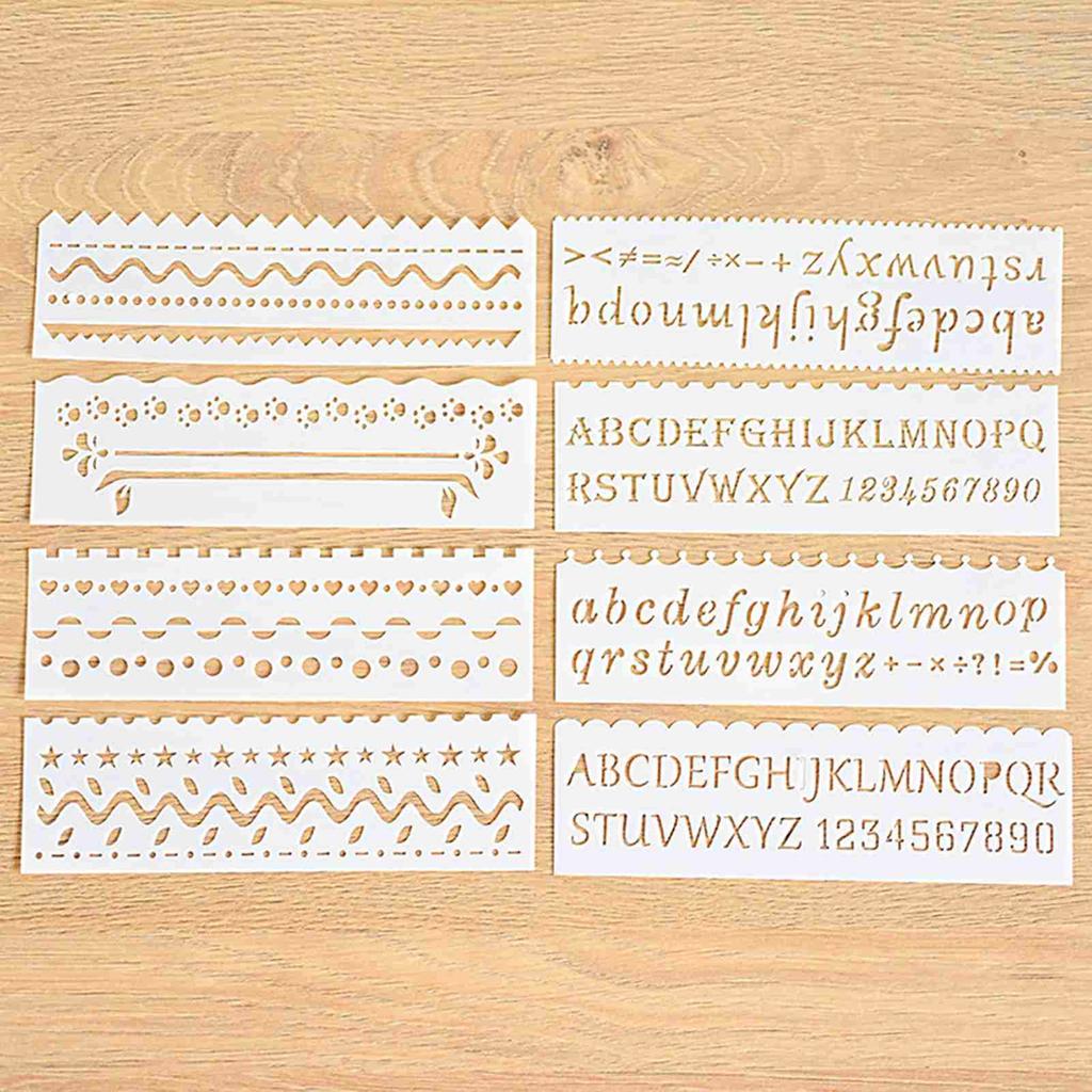 Multi functional Drawing Stencils Straight & Wavy Lines Rulers Hollow Out Design PP Templates Reusable for Children