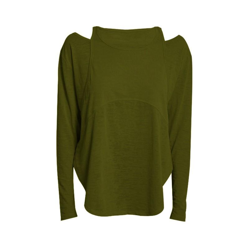 Womens Loose Fit Long Sleeve Quick-Dry Athletic Top Yoga Running Gym Fitness Autumn Winter