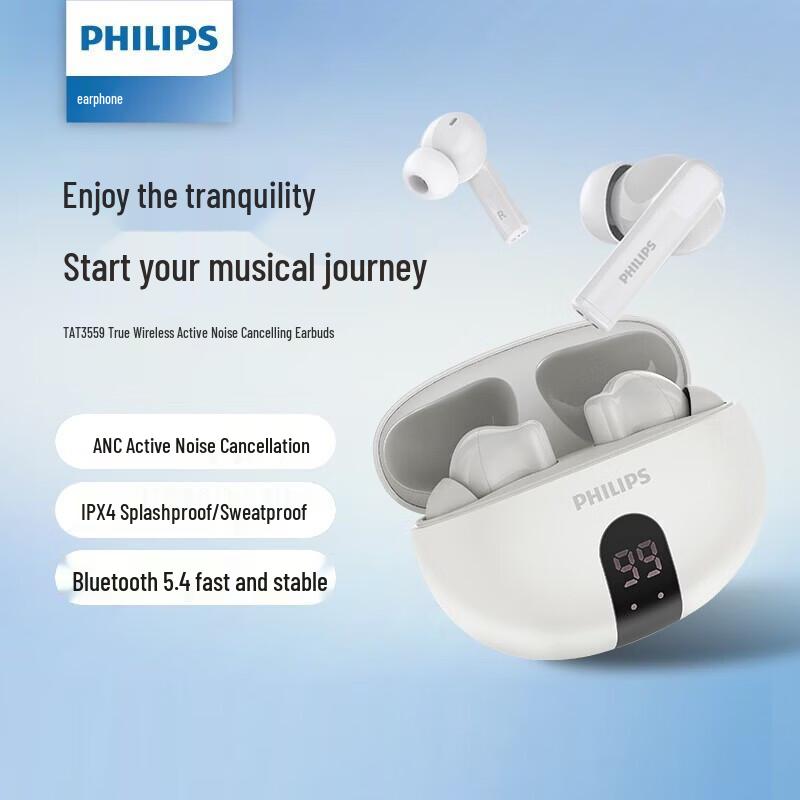 Philips TAT3559 True Wireless ANC Earbuds
