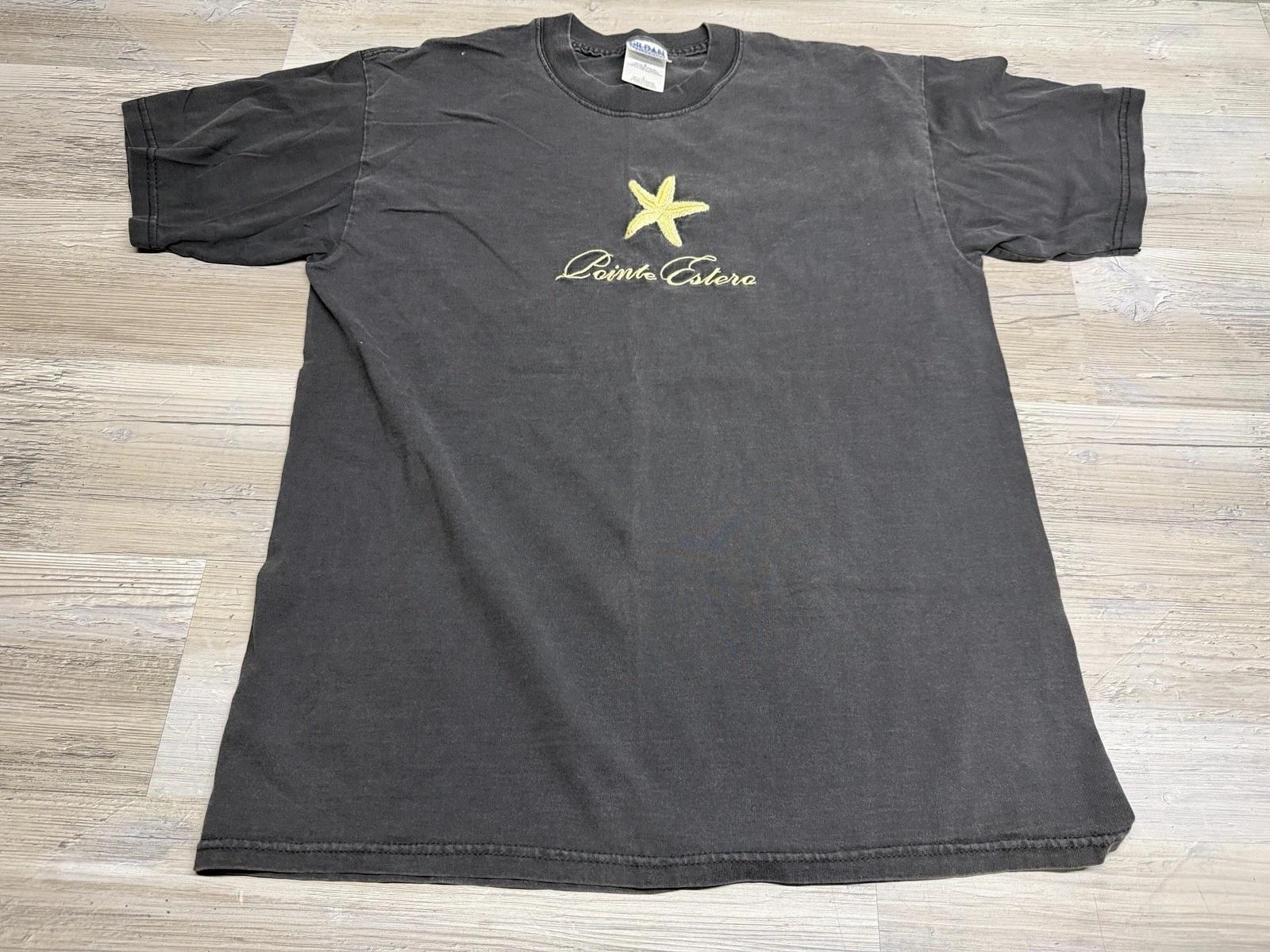 

Vintage Florida Souvenir T-Shirt Pointe Estero Ft Myers Beach Embroidered Size L M