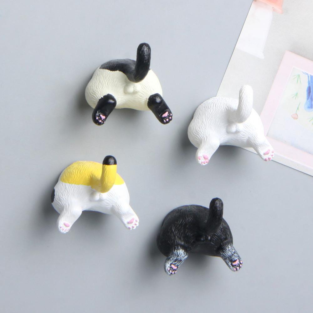 Creative Cat Butt Resin Refrigerator Magnets Sculpture For Gift And Home Decor
