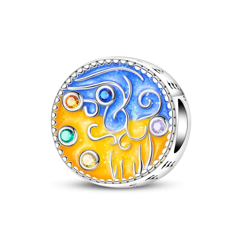 Original Copper Charm Beads Glowing Luminous Lantern Angel Magic Cat Jungle Pendant Bead For Bracelet Charm Jewelry