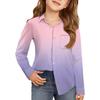 Girls' Button-Down Shirt - Long Sleeve Dress Blouse