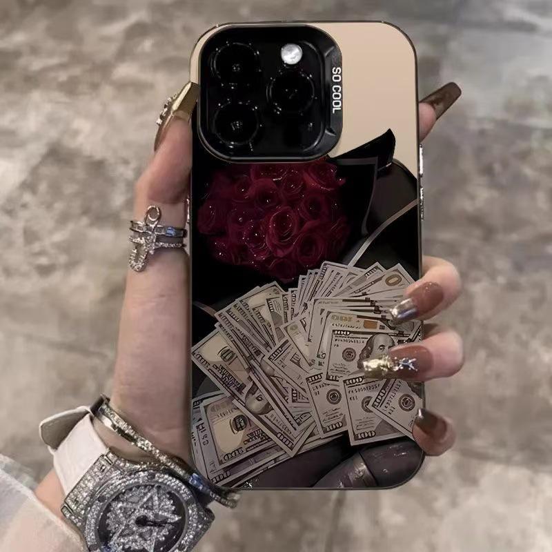 

Elegant Cross-Border Rose Case for iPhone 13, 14, 15Pro, 16Pro, and 17 7 Plus