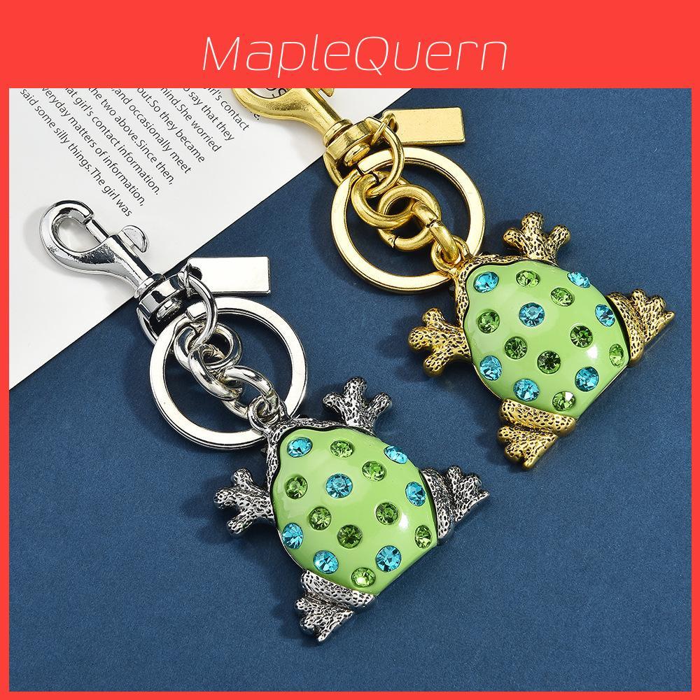 Fashion Frog Keychain Bag Charm Alloy Enamel Pendant For Casual Day Use