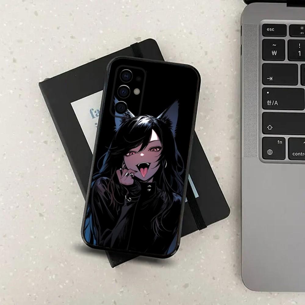 Game Fox LOL-L A-Ahri Phone Case For Samsung S24,S21,S22,S23,S30,Ultra,S20,Plus,Fe,Lite,Note,10,9,5G Black Soft Cover