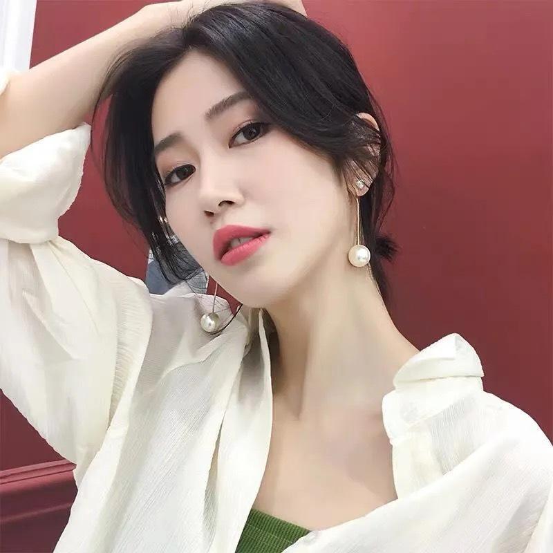 Koreanische S925 Sterlingsilber Perlenstecker - Trendiges und Elegantes Design