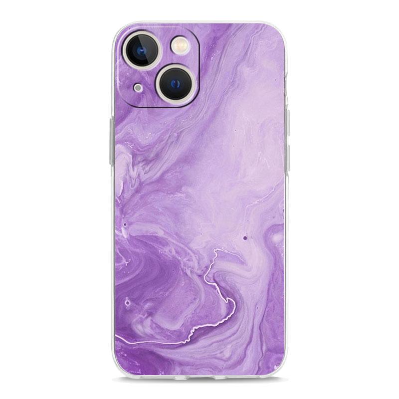 infinity on Purple Transparent Phone Case For iPhone 15 16 14 13 12 11 Pro Max XS X XR SE 7 8 Plus TPU Clear Lens Protect Cover