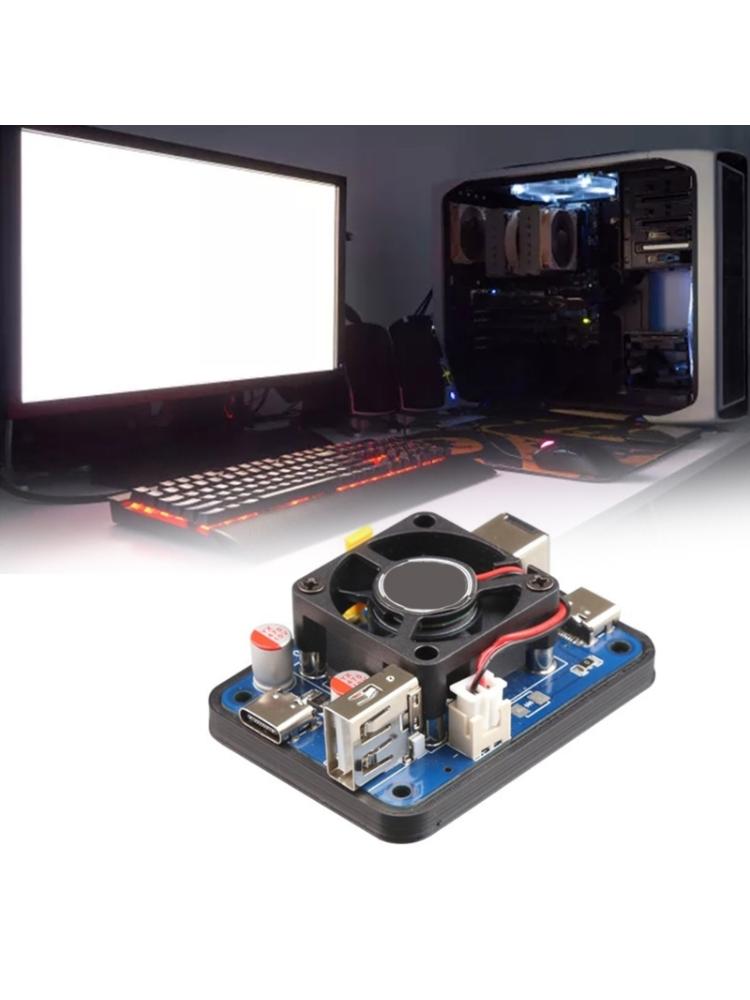 5V5A PD Power Module For RPi 5, PD Input, Wide Voltage Input, Multiple Interfaces with Cooling Fan