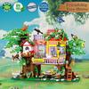 840 Piece Tree House Building Sets,Girls Creative Forest House Building Blocks Kit,STEM Friends Friendship Tree House with Swing Animals