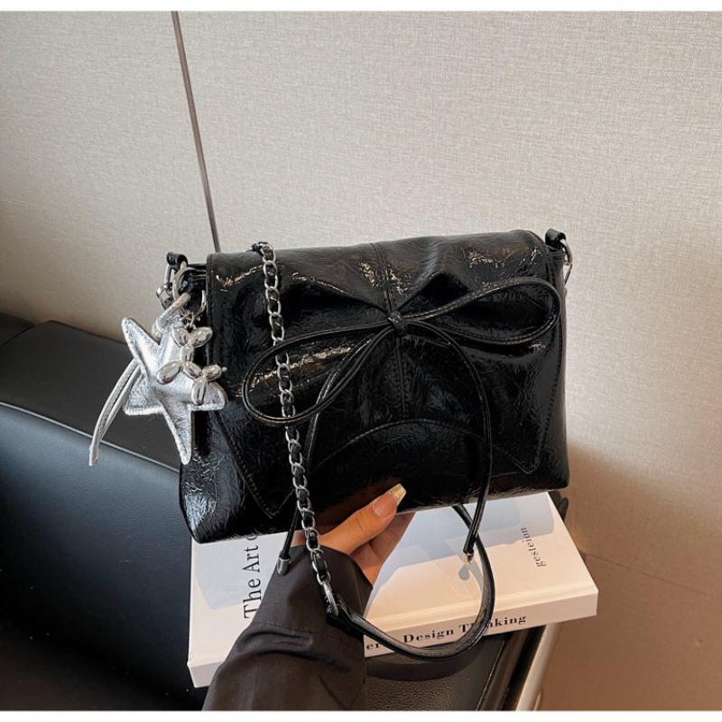 Large-capacity Bag Women's Summer New Leisure Chain Messenger Bag Bow High-end Commuter Bag