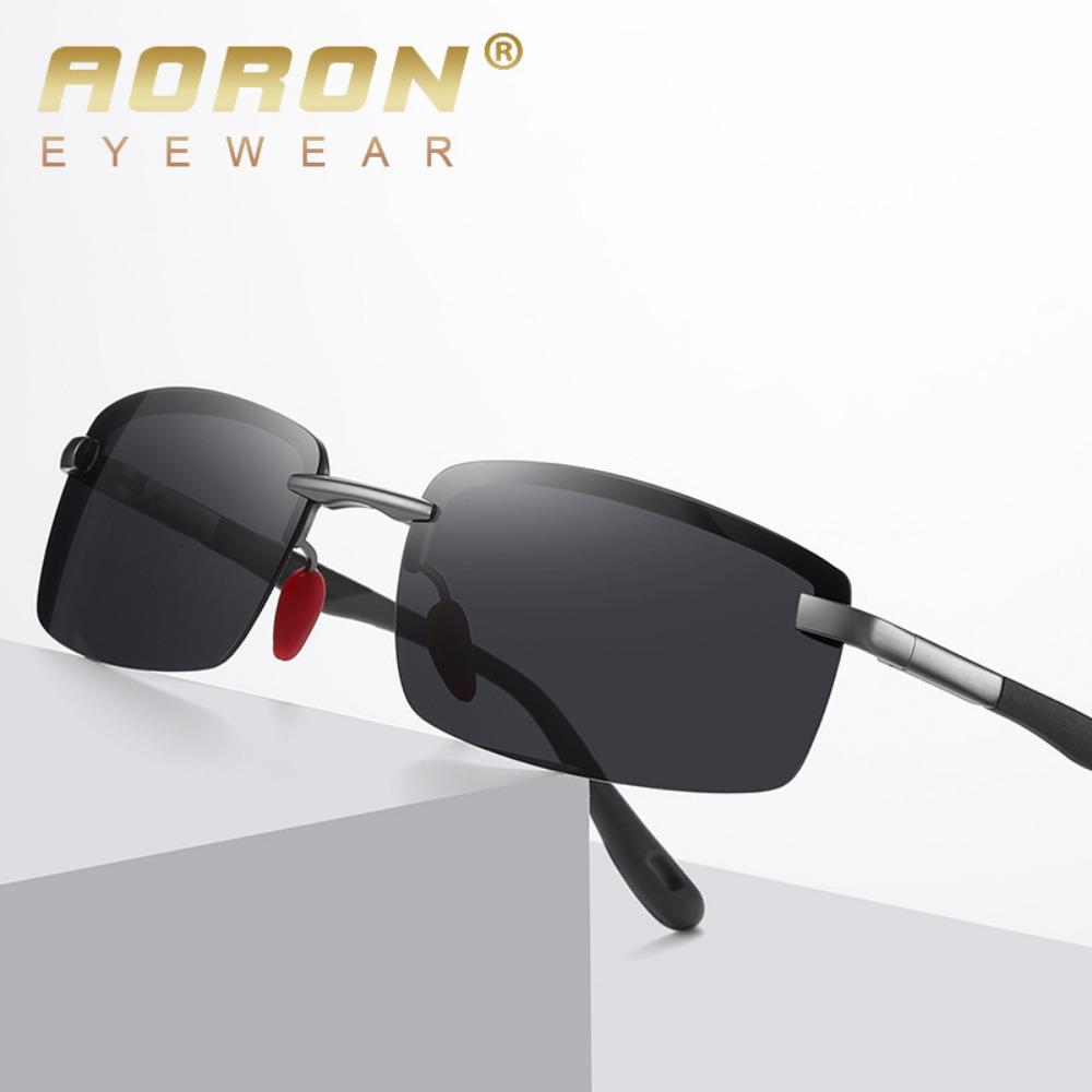 aoron Men's Driving Sunglasses Metal Polarized UV Protection Sunglasses