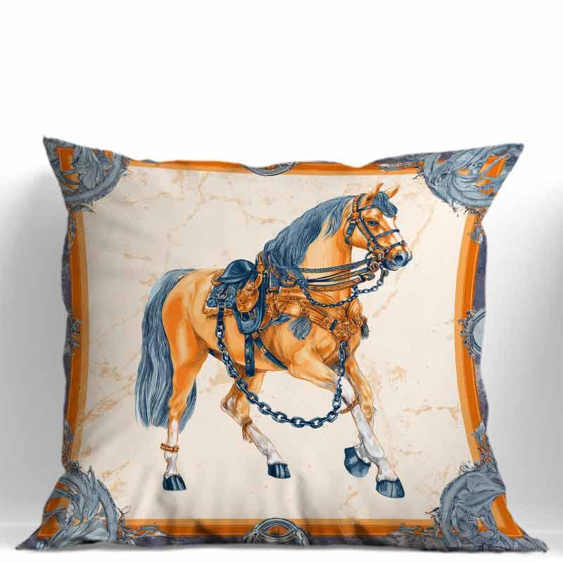 Exquisite Horse-Printed Cushion Covers for Home Decor Polyester pillowcase, sofa decorative cushion cov Headboard Pillow