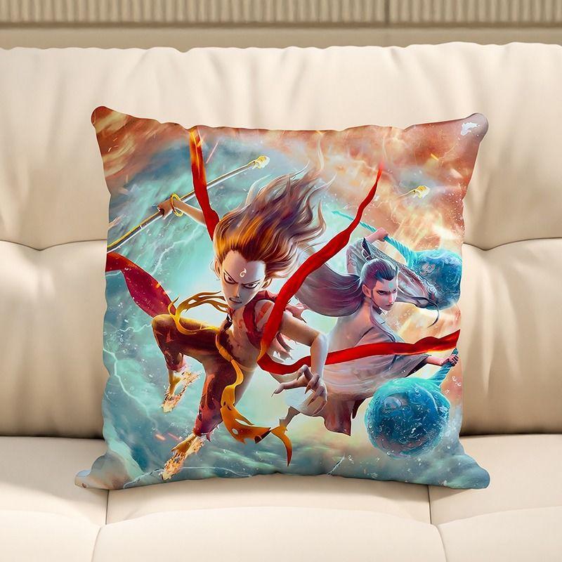 

Подушка Ао Бин Мо Тун Нао Хай Хай Лун Ван Ао Гуан Ао Жунь Подушка для дивана в гостиной Подушка для прикроватной тумбочки в спальне Flannel 45x45cm double-sided [without pillow core]