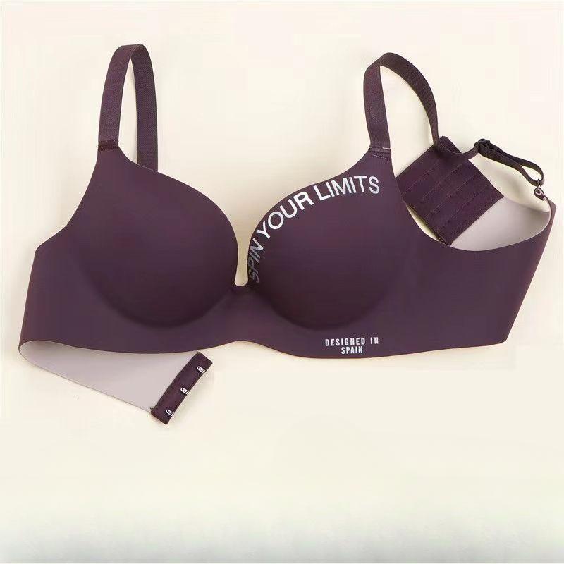 Biustonosz bezszwowy dla kobiet Seksowna bielizna Push Up Bezprzewodowa bielizna Bralette Moda Wzór w litery Bielizna damska Biustonosze dla kobiet