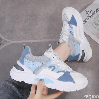 Fashion 2024 New Fashion Sneakers Flat Shoes Women's Sports Shoes Women Thick-soled Running Breathable Mesh Lightweight Sneakers