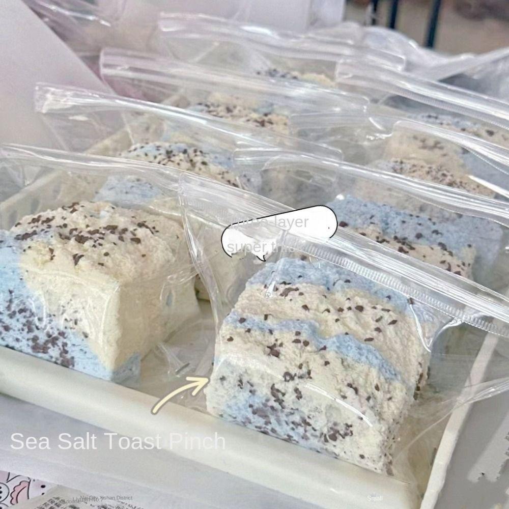 Three-layer Toast Fidget Toy Matcha Sadnwich Fidget Toy Novelty Toast Squeeze Toys  Mini Ornaments