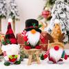 Christmas Gnome Desktop Decor Mini Standing Elf Decor Festival Theme Dwarf Ornament Cute Statue for Table