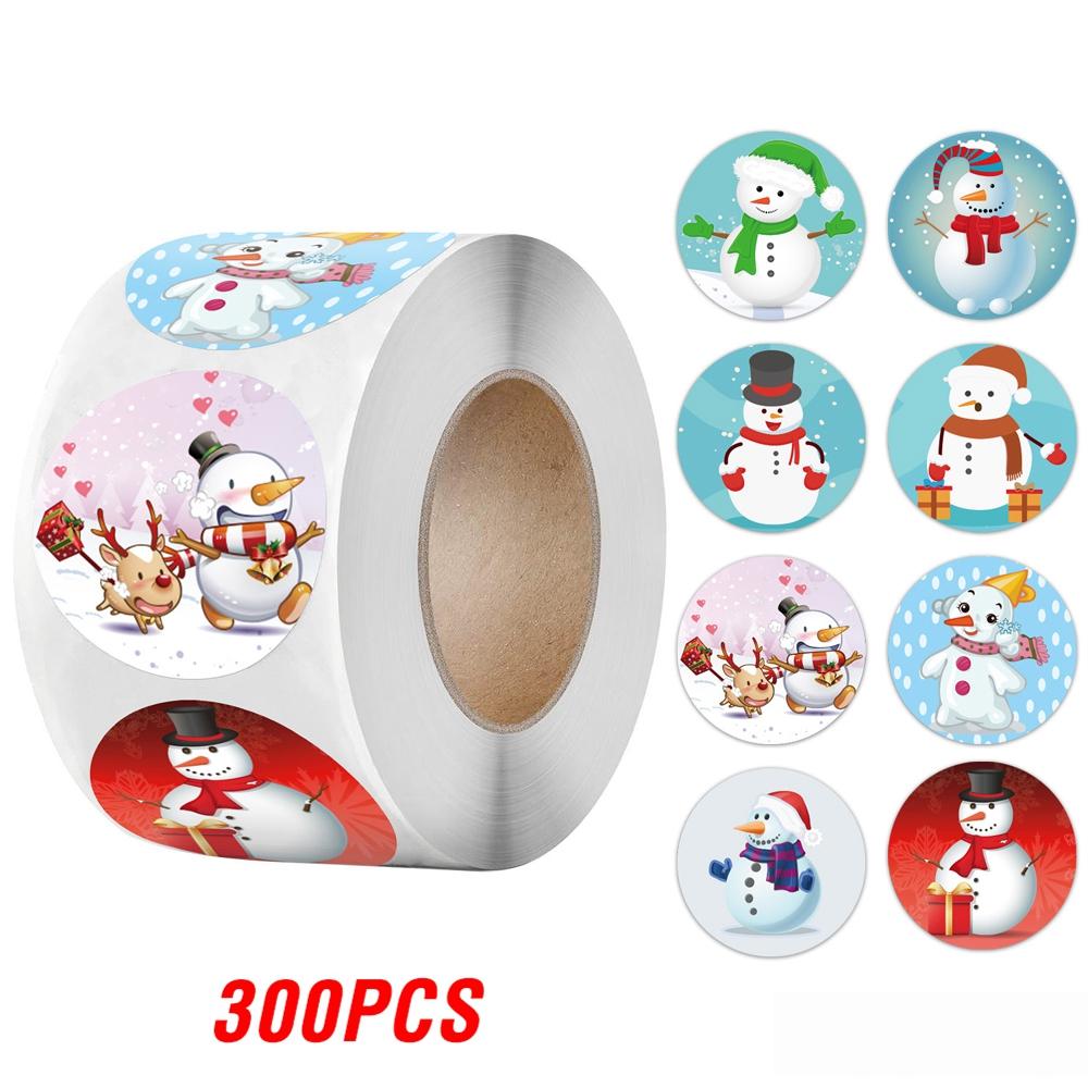 100-500Pcs High-Quality Merry High-Quality Christmas High-Quality Gift High-Quality Decorative High-Quality Stickers High-Quality Round High-Quality