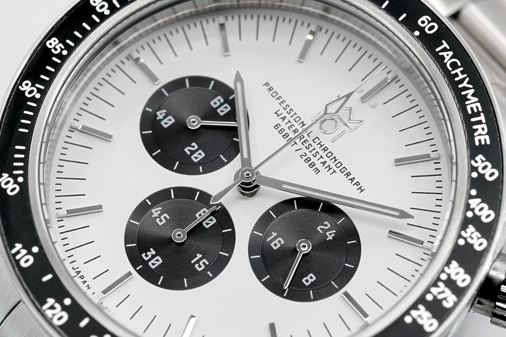 Hyakuichi Chronograph Watch Watch 20 ATM Water Resistant Quartz White Panda [HYAKUICHI 101] Diver's Men's Non-Date