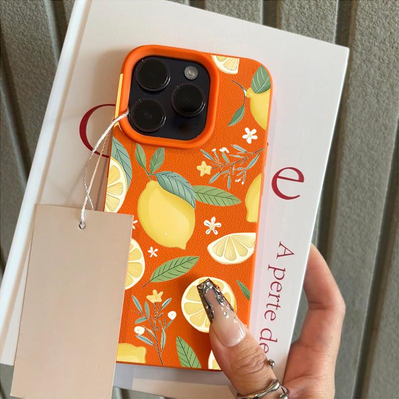 

For iPhone 16 15 14 13 12 11 Pro Max Case Cartoon Lemon Pattern Cover For iPhone XS Max X XR 16 Plus Soft TPU Funda iPhone XR