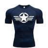 Men's Compression Fitness Sport Running Jogging Tight Gym T-Shirts Athletic Workout Quick Dry Tops Tee Breathable Summer Tight Fit