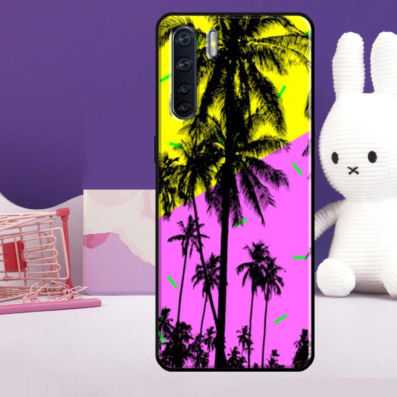 Stars Space Palm Trees Case For Oppo A18 A38 A78 A98 A58 A60 A80 A40 A96 A76 A16 A94 A74 A54 A15 A17 A57 A77 A5 Pro