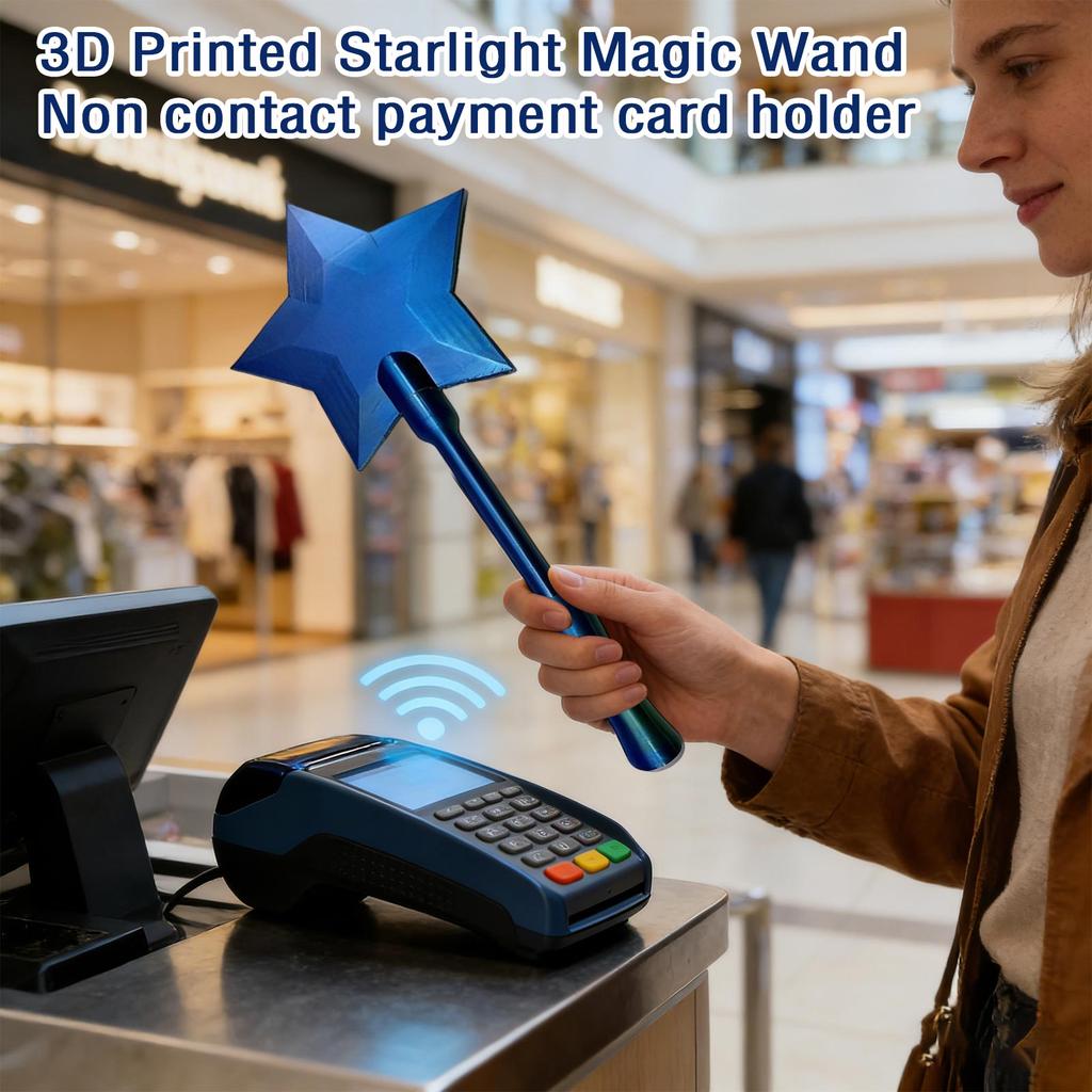 3D Printed Starlight Wand Contactless Payment Card Holder
