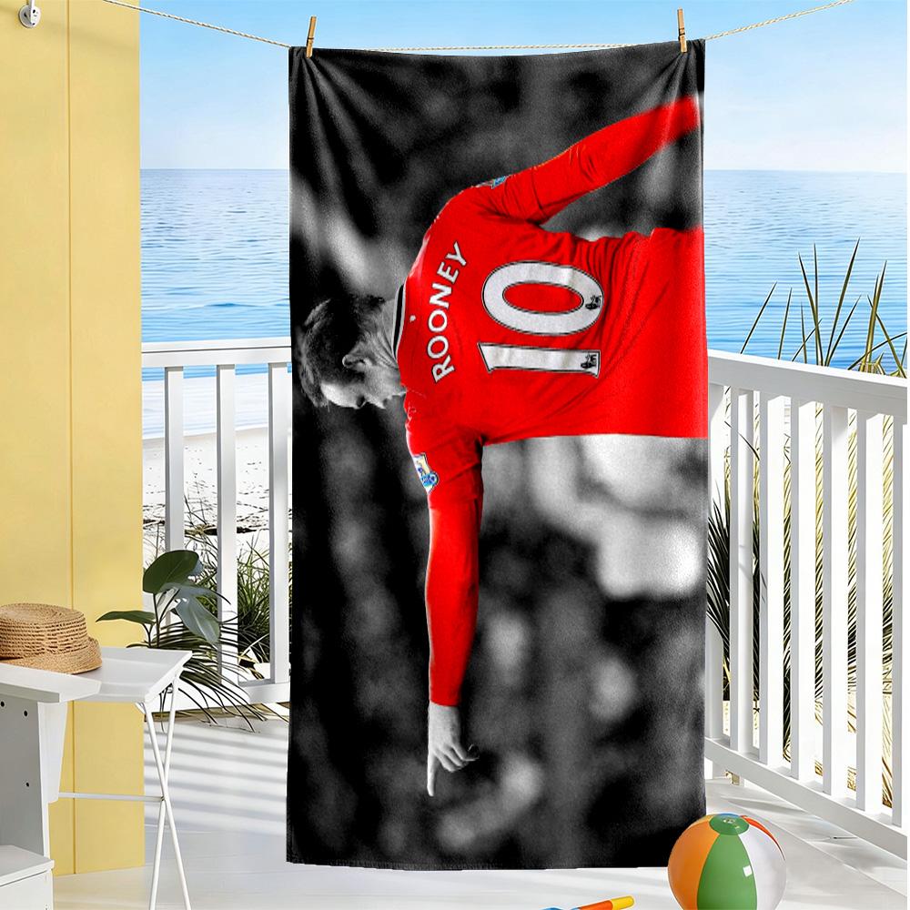 Wayne Rooney Celebration Beach Towel Super Soft Microfiber Quickdry Fabric Comfortable Lightweight