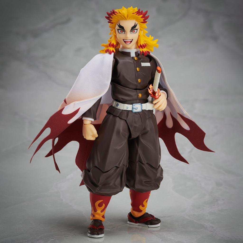 Figma Demon Kimetsu No Yaiba Kyojuro Rengoku Plastic Painted Action Figure Slayer Non-scale