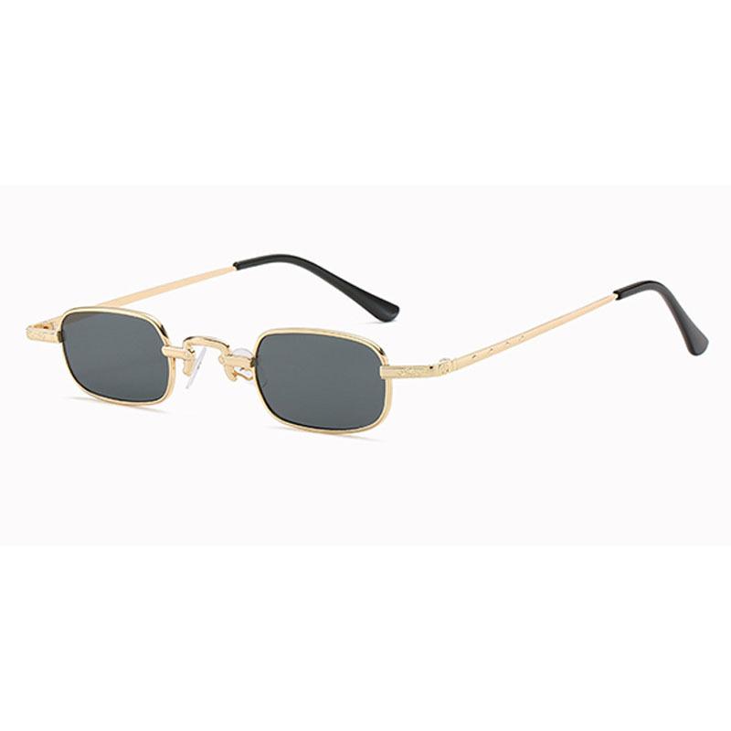 Small Rectangular Sunglasses Vintage Women Men 90s Brand Designer Steampunk Tiny Red Square SunGlasses