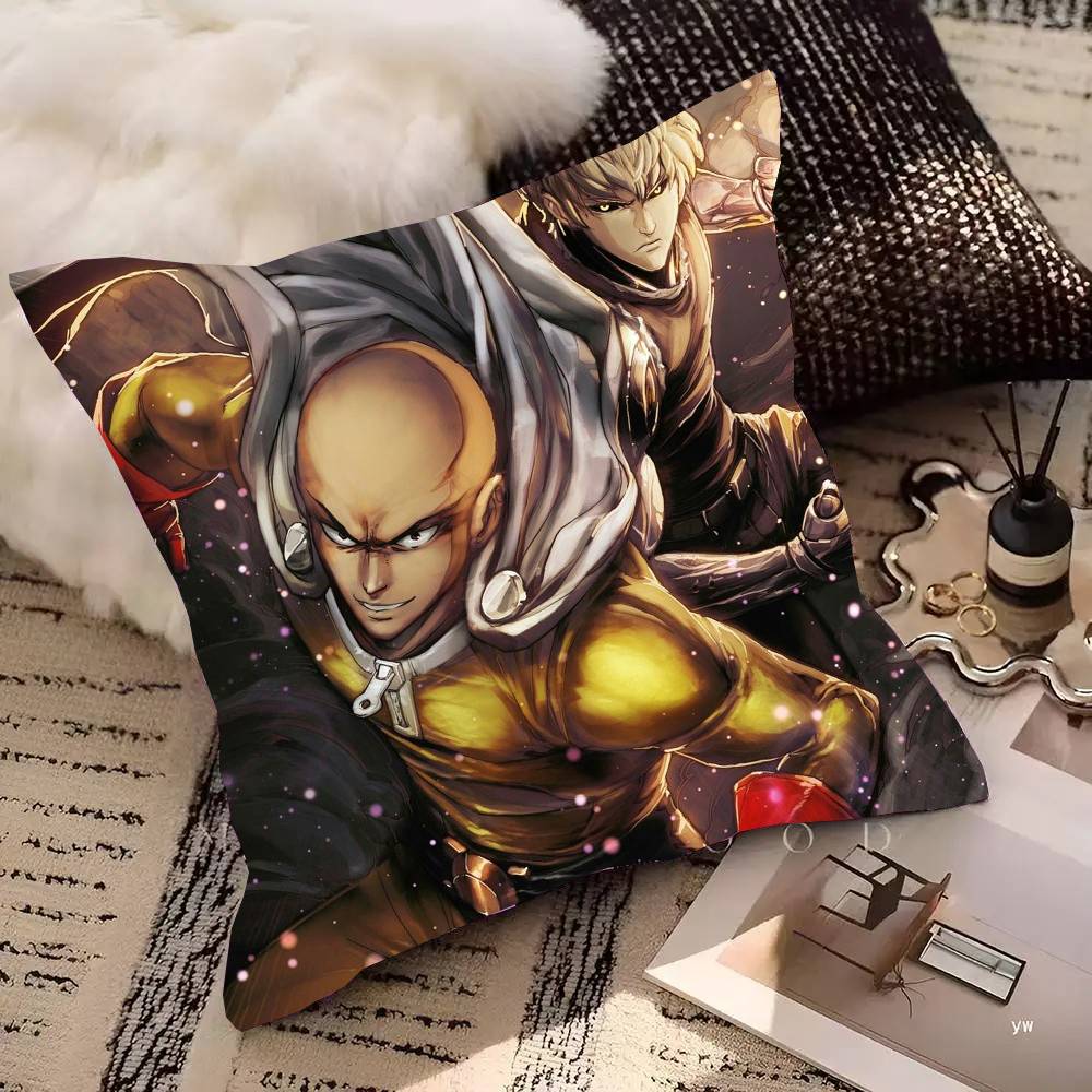 One Punch Man Animation Pillow Case Fashion Square Pillowcase Bedroom Sofa Room Ins Decoration Leisure