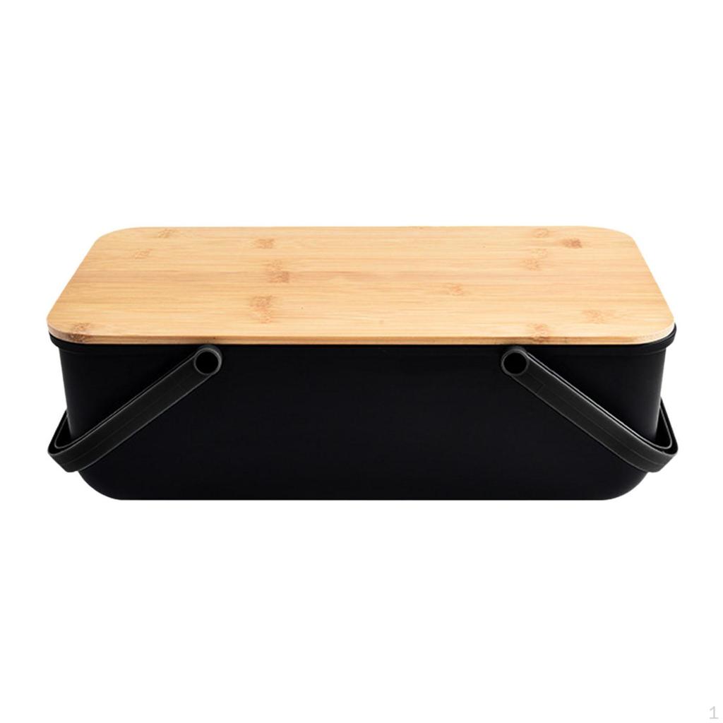 Bread Keeper for Bread, Bun, Bagel, Loaf Bakery Space Saving Cafes Box Navy