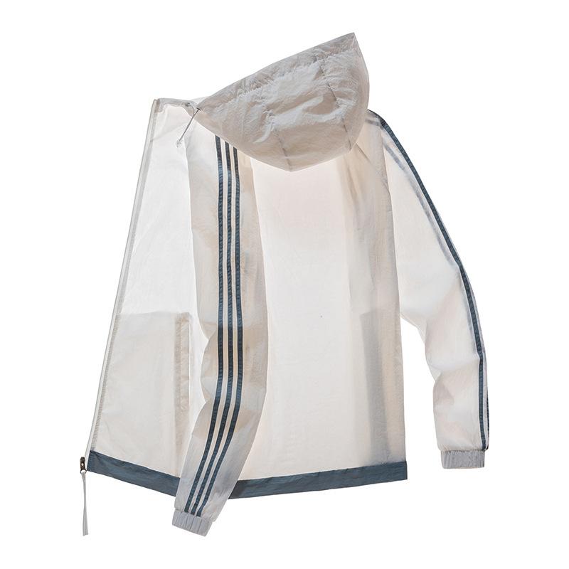 Men's Windbreaker Spring and Summer Light and Thin Color Matching Hooded Loose Outdoor Sunscreen Men's Jacket