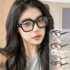 Fashion Retro  Anti Blue Light Eyeglasses Frames Round Face Concave Shaped Eyeglass Fake Eye Glasses Frame