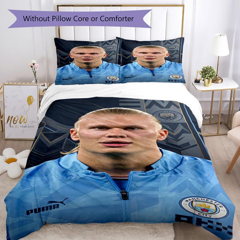 Haaland Bedding Set Breathable Duvet Cover with Pillowcases Decorative Bed Linen for Bedroom Home Decoration Birthday Gift