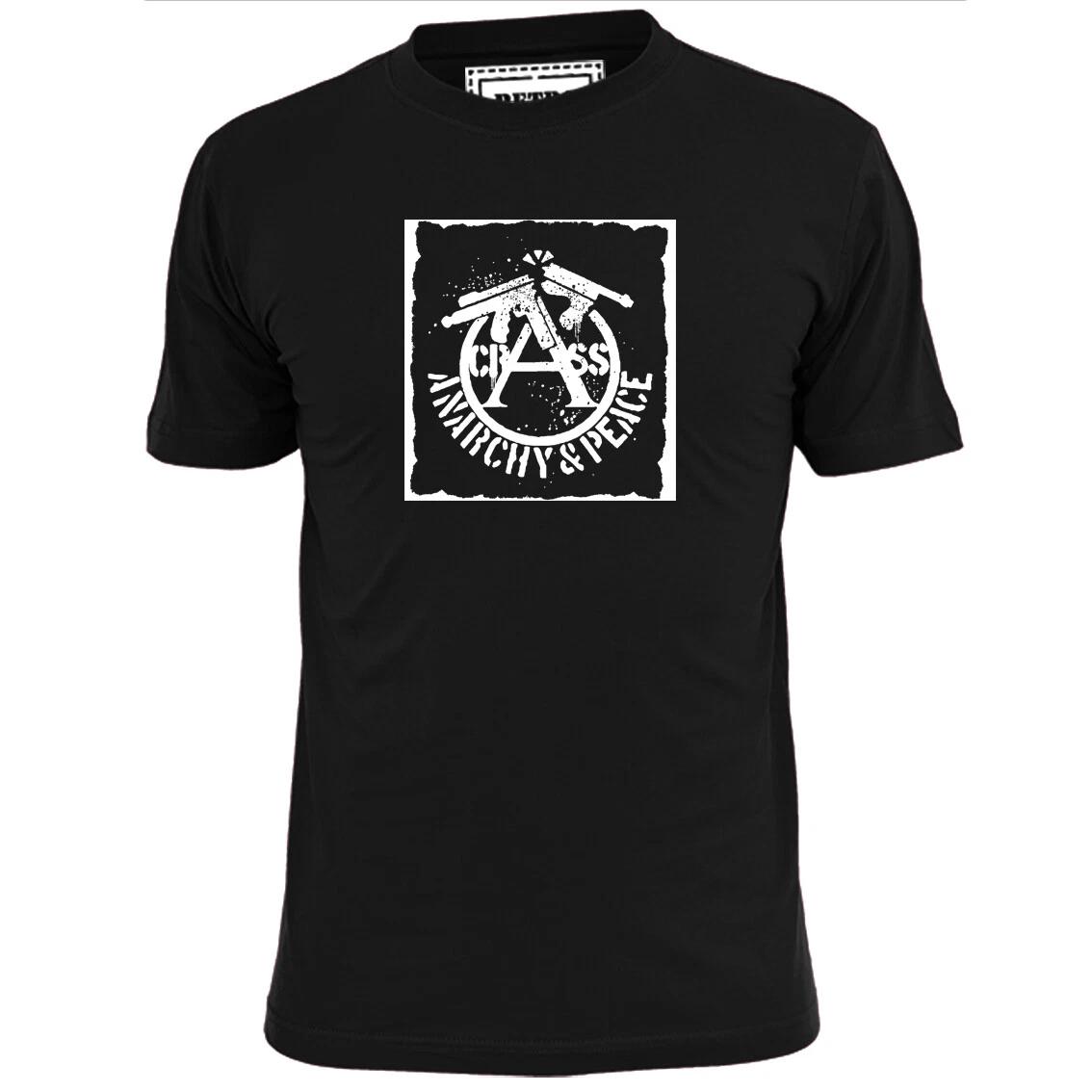 Mens Crass Anarchy & Peace T shirt Punk Ignorant 4XL