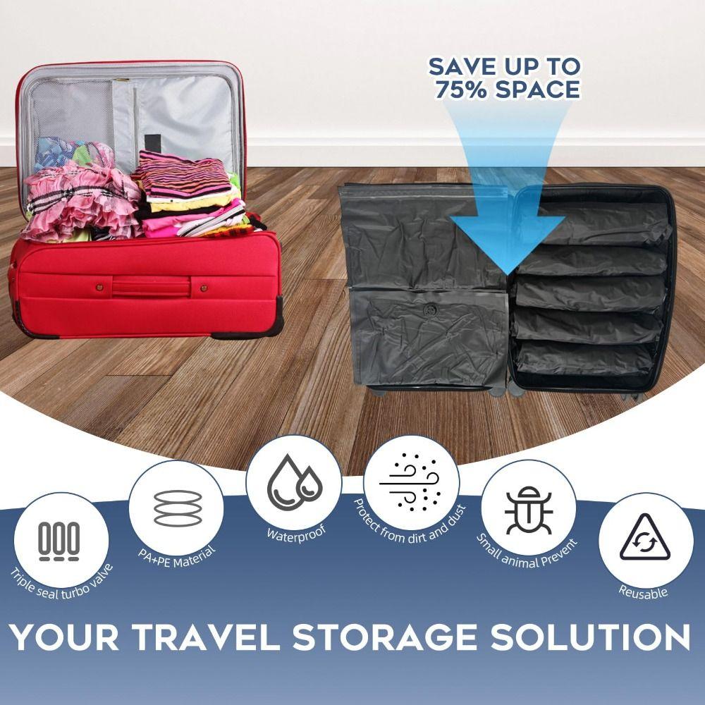 Space Saver Vacuum Compression Bag Dustproof Luggage Vacuum Storage Bag  for Travel