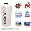 Contenitore per Bucato Sovradimensionato Borsa per Bucato con Manici Imbottiti, Cesto per Biancheria Robusto, Pieghevole per Comodo Stoccaggio, Cesti per Bucato