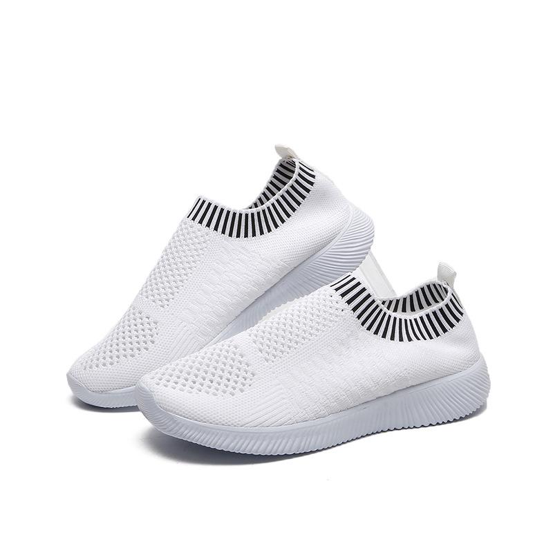 

Обувь-носки Flyknit. Женская обувь большого размера из эластичной ткани. Обувь для спорта и отдыха. 43