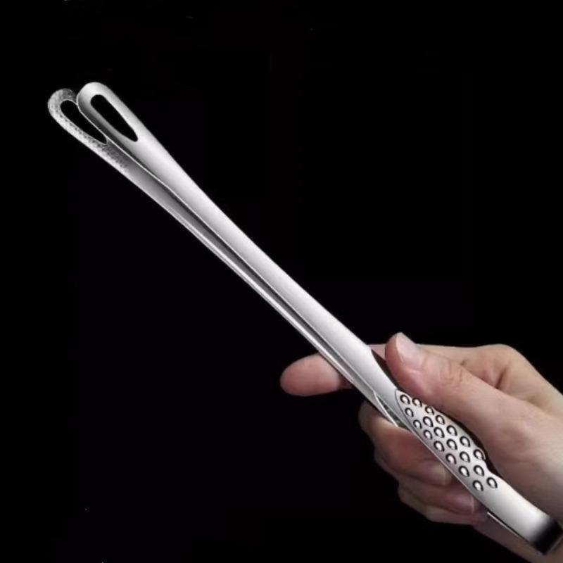 

Щипці для барбекю Харчова нержавіюча сталь Щипці для барбекю Щипці для стейка Щипці для барбекю для шведського столу Подовжені щипці для хліба 24CM
