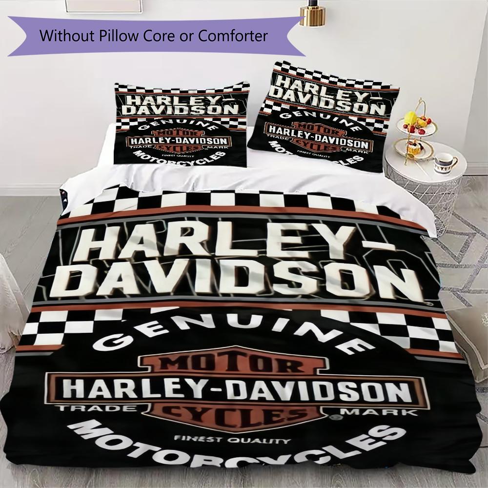 Harley Davidson Skull Gun Bedding 1 Duvet Cover 2 Pillowcase Without Core Without Core Christmas Birthday Gift Soft And Comfortable