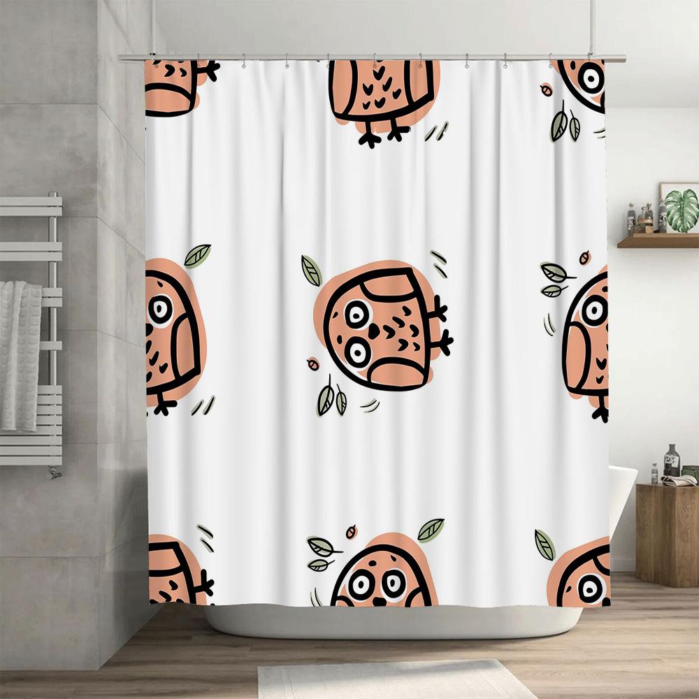 Creative Cartoon Owl Bath Mat Waterproof Rug Non-Slip Bathroom Decor